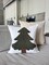 Forest Green Tufted Christmas Tree Pillow Cover by Busa Designs – 18” White Canvas Holiday Accent